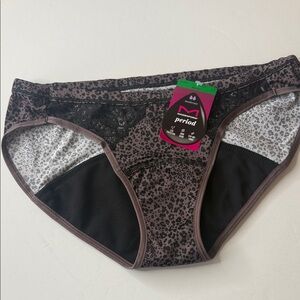 Maidenform Hipster Period Panties Leopard Print Size Large / 7